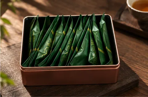 轻火版开盒后的绿色独立袋